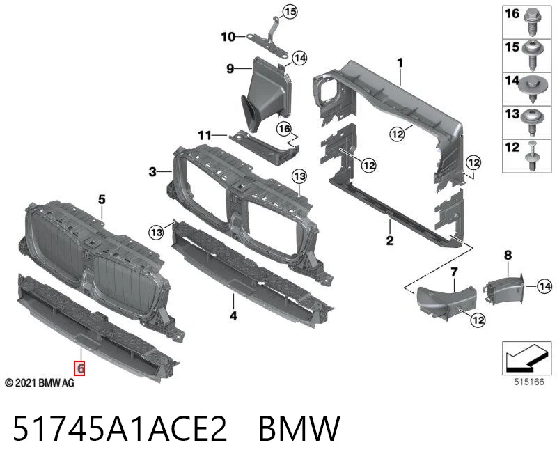 51745A1ACE2 BMW Жалюзи радиатора