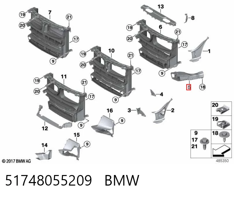 8055209 BMW Воздуховод тормозного диска левый