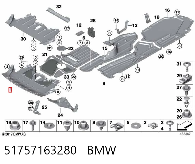 20513416Q Polcar Защита картера двигателя