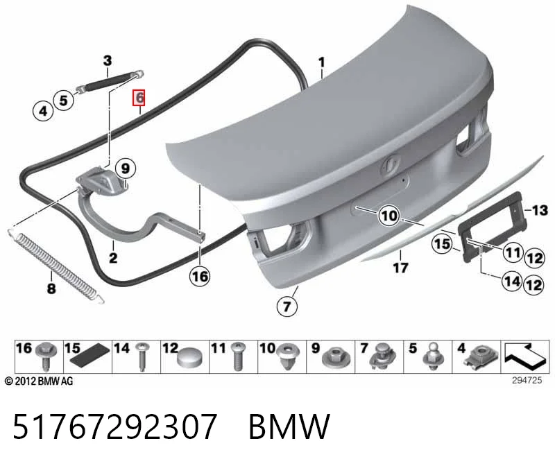 51767292307 BMW Уплотнитель багажника