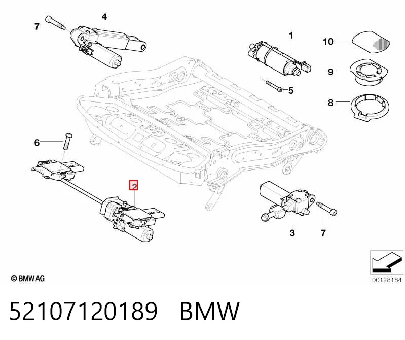 52107120189 BMW Механизм регулирования положения переднего сиденья