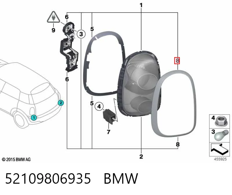 52109806935 BMW Задний левый стоп