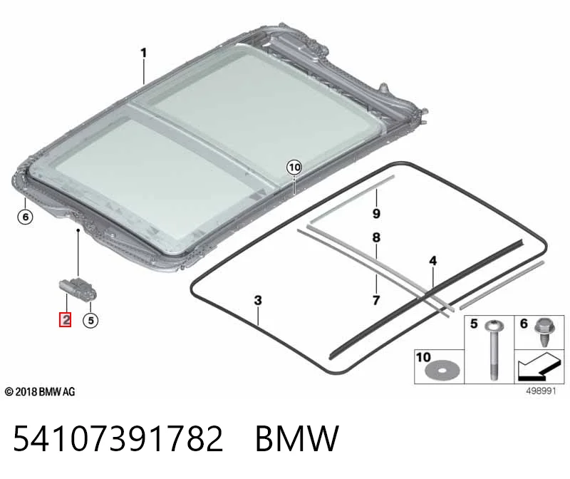 54107391782 BMW Мотор привода люка