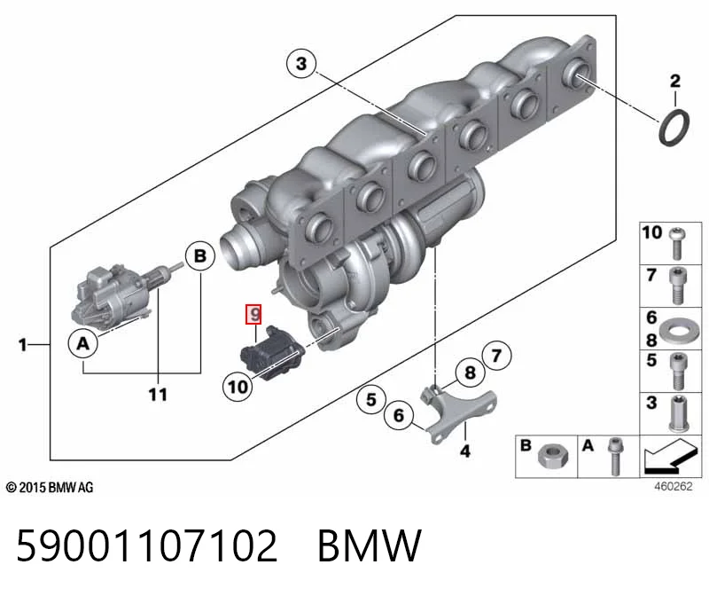 59001107102 BMW Соленоид давления наддува