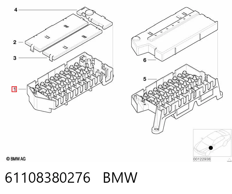 Блок предохранителей BMW 61108380276