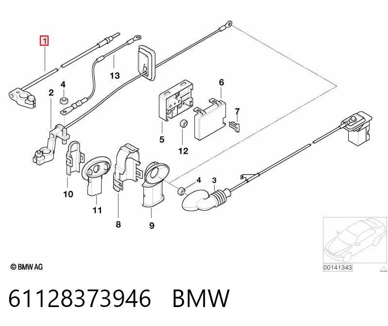61128373946 BMW Клемма для АКБ