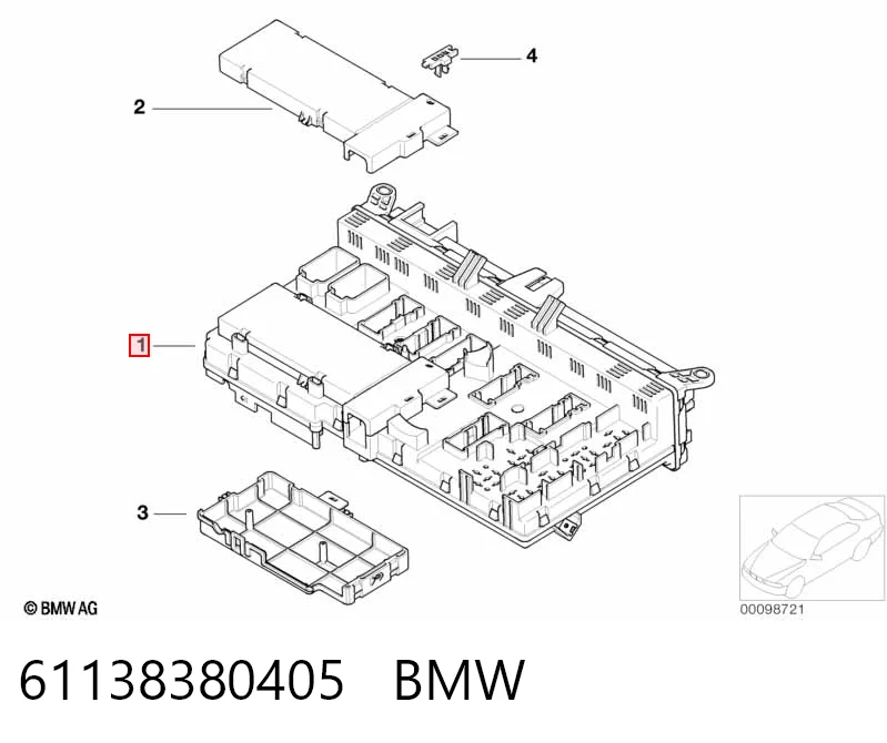 Монтажный блок предохранителей на BMW X5  E53