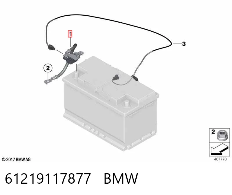61219117877 BMW Реле контроля заряда АКБ