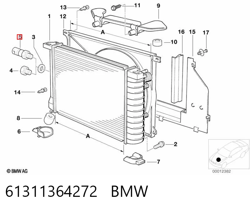 Купить TS288 Standard Датчик включения вентилятора радиатора 