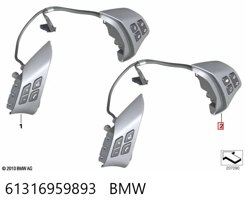 61316959893 BMW Блок кнопочных переключателей рулевого колеса