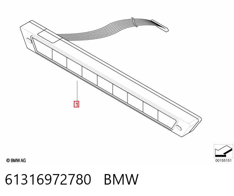 61316972780 BMW Блок кнопок центральной консоли