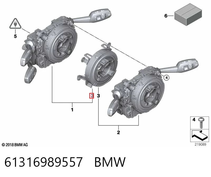 61316989557 BMW Кольцо подушки безопасности