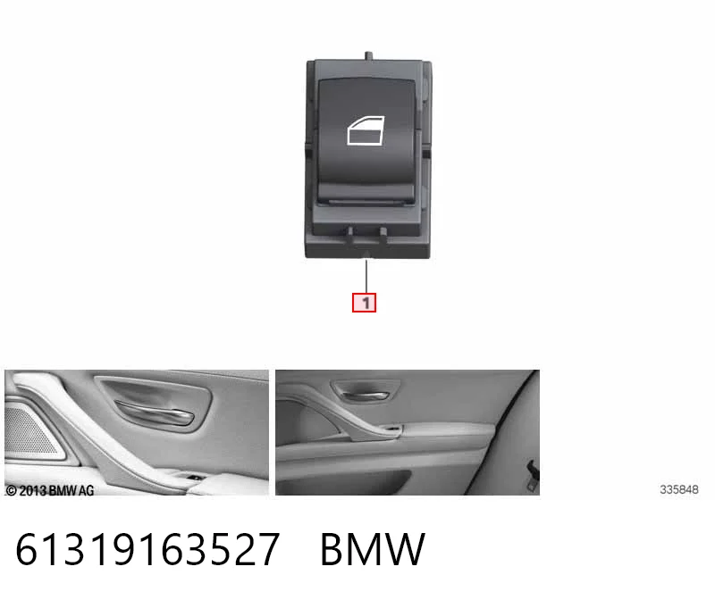 61319163527 BMW Кнопка подъемника переднего правого стекла