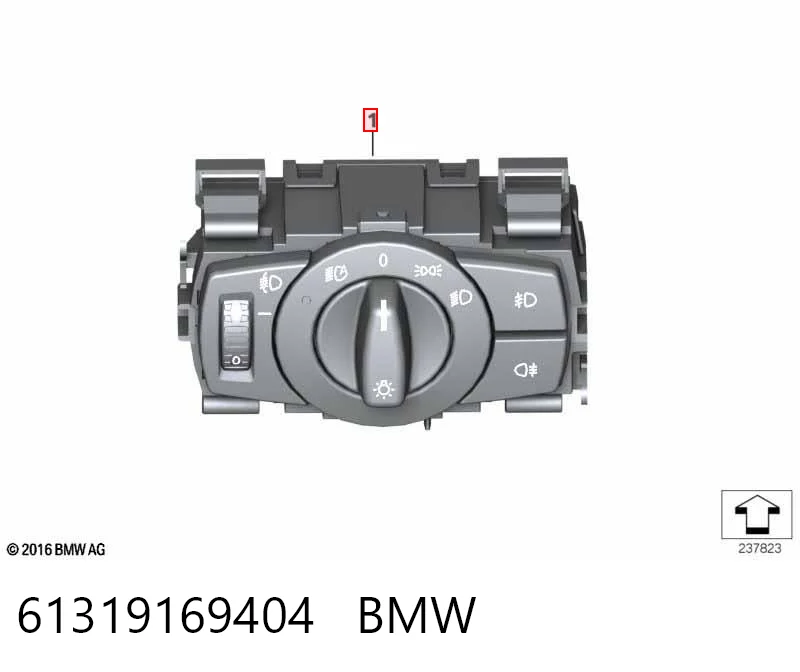61319169404 BMW Переключатели электрические (переключатель света центральный)