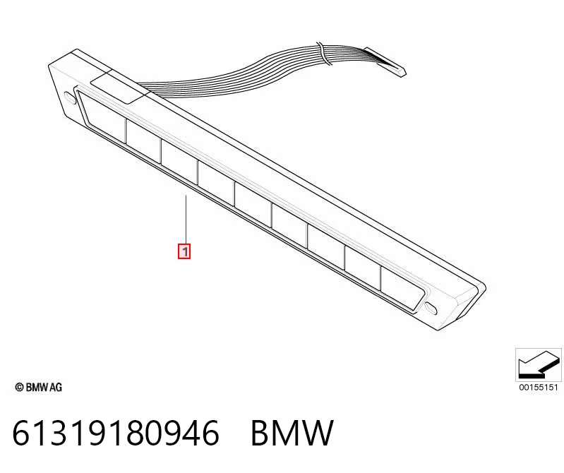 61319180946 BMW Блок кнопок центральной консоли