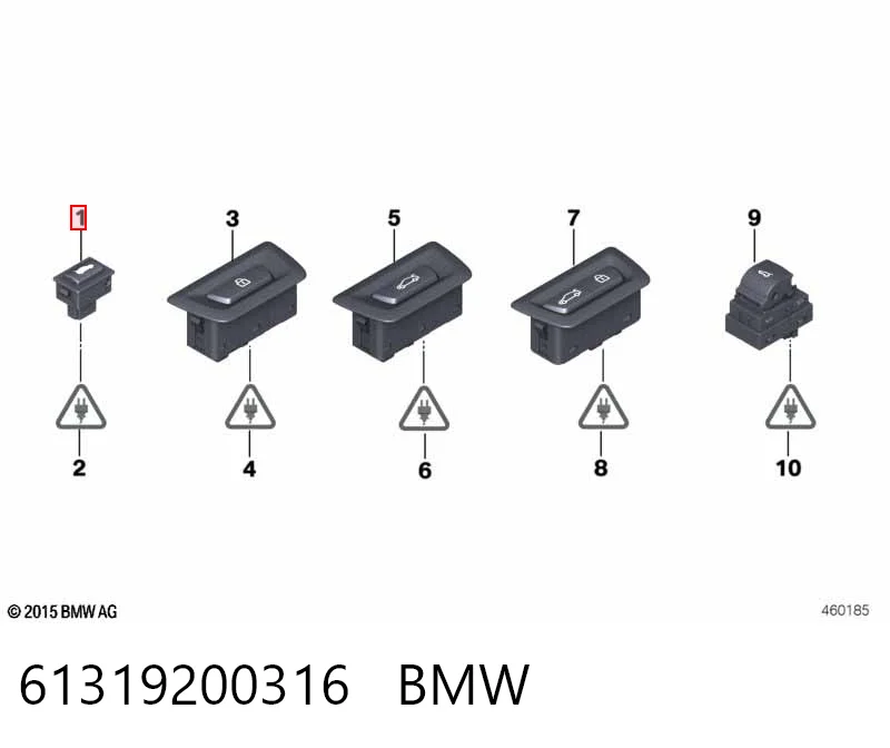 61319200316 BMW Кнопка салона привода крышки багажника (двери 3/5-й (ляды)