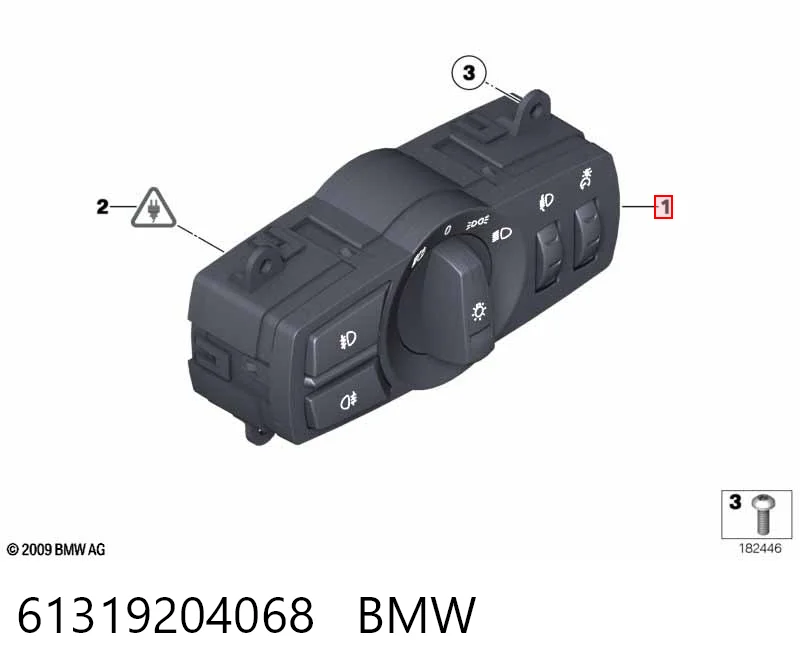 61319204068 BMW Переключатели электрические (переключатель света центральный)