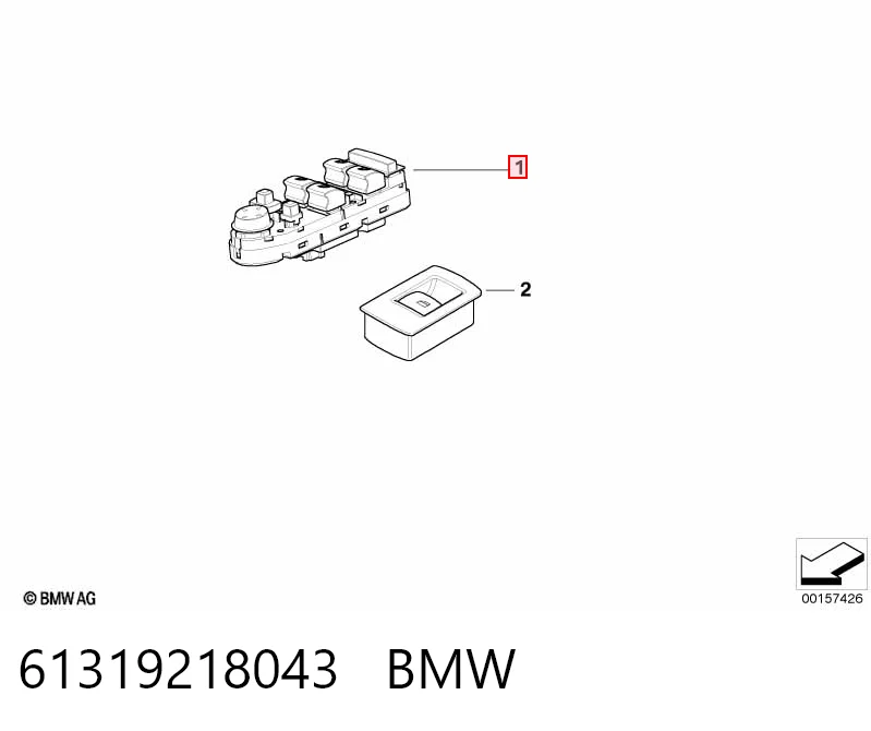 61319218043 BMW Кнопки переднего левого стекло подъёмника