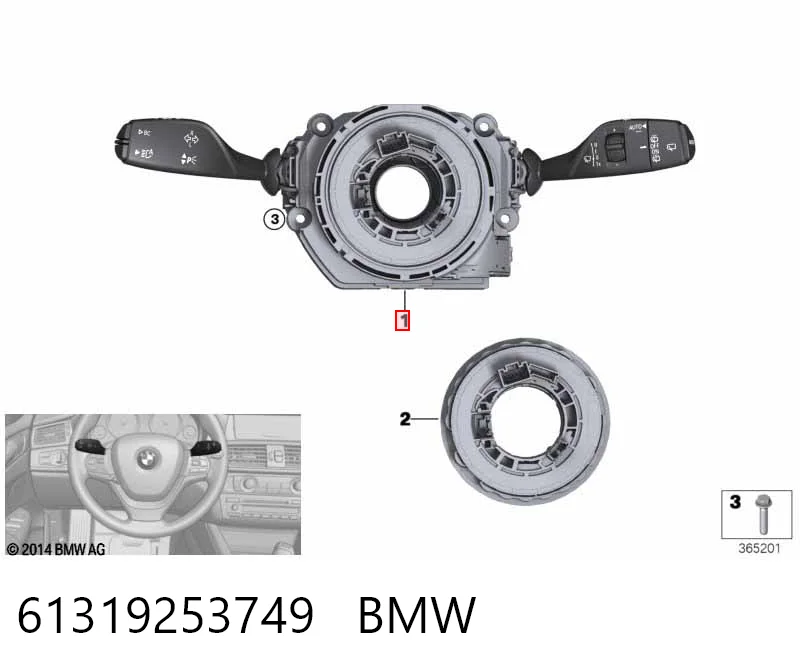 61319253749 BMW Переключатель подрулевой в сборе