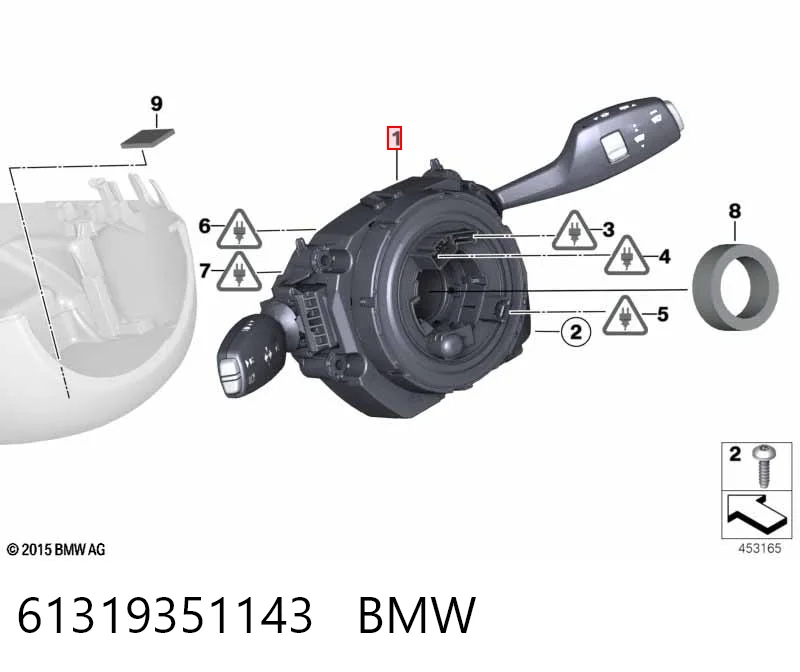 61319351143 BMW Переключатель подрулевой в сборе