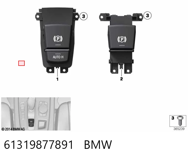 61319877891 BMW Кнопка электромеханического стояночного тормоза