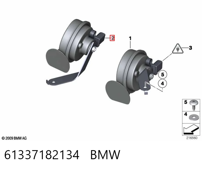 Клаксон на BMW 7  F01, F02, F03, F04