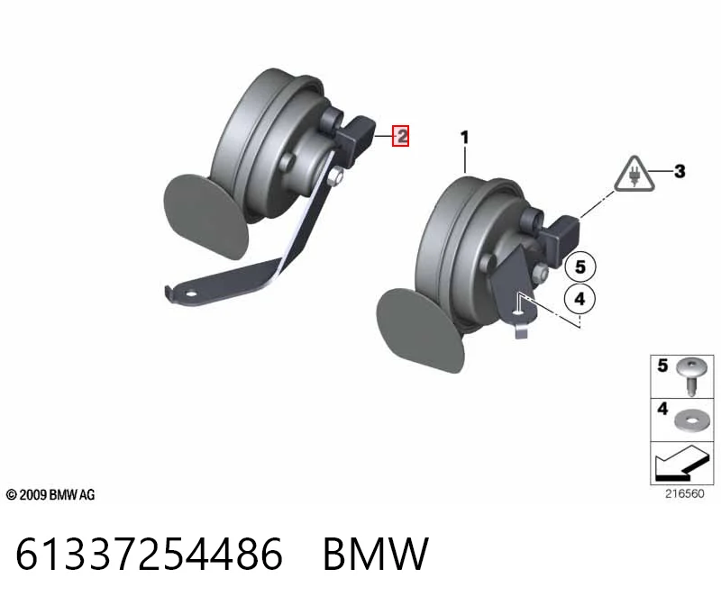 Автомобильный клаксон BMW 7 седан (F01, F02, F03, F04) (2008 - 2015) цена, от 25.34 USD