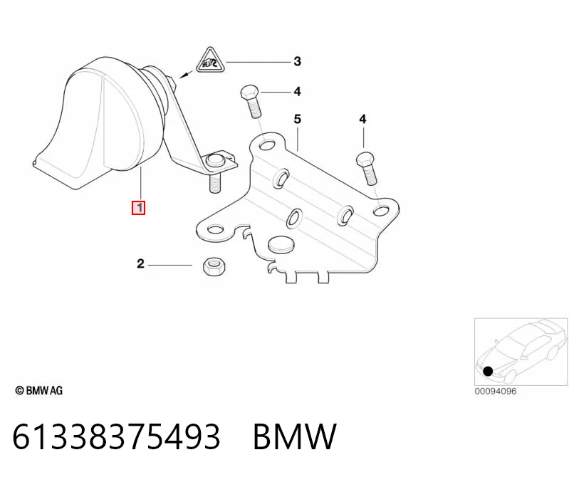 Клаксон на BMW 3  E46