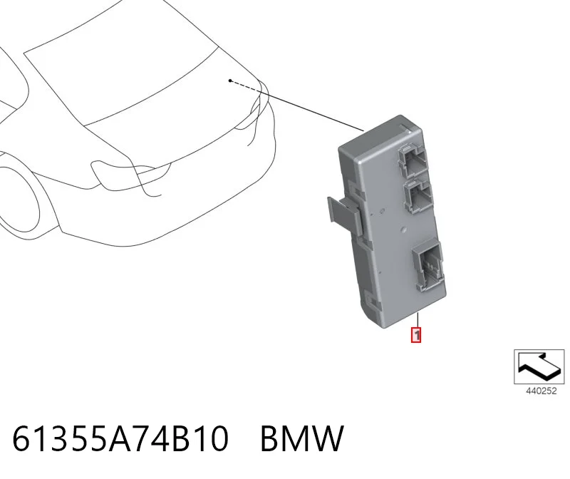 61355A74B10 BMW 