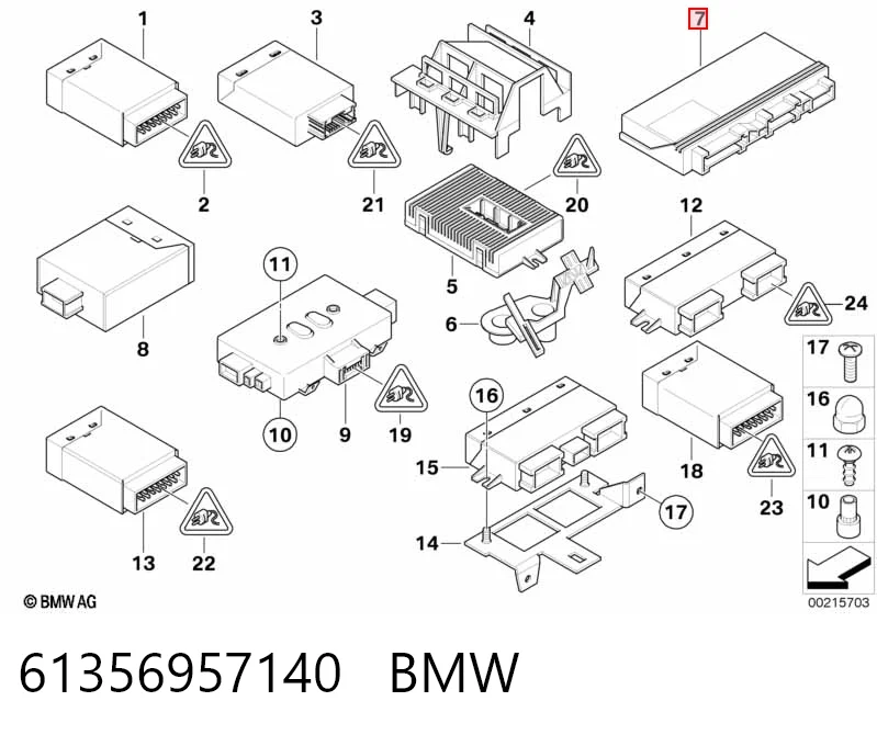 61356957140 BMW Блок управления систем комфорта