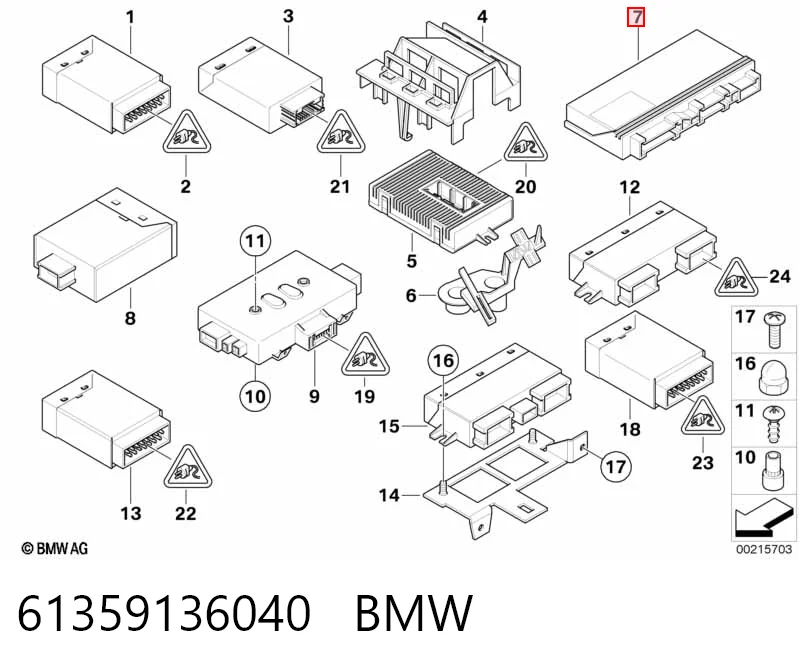 9176070 BMW Блок управления систем комфорта