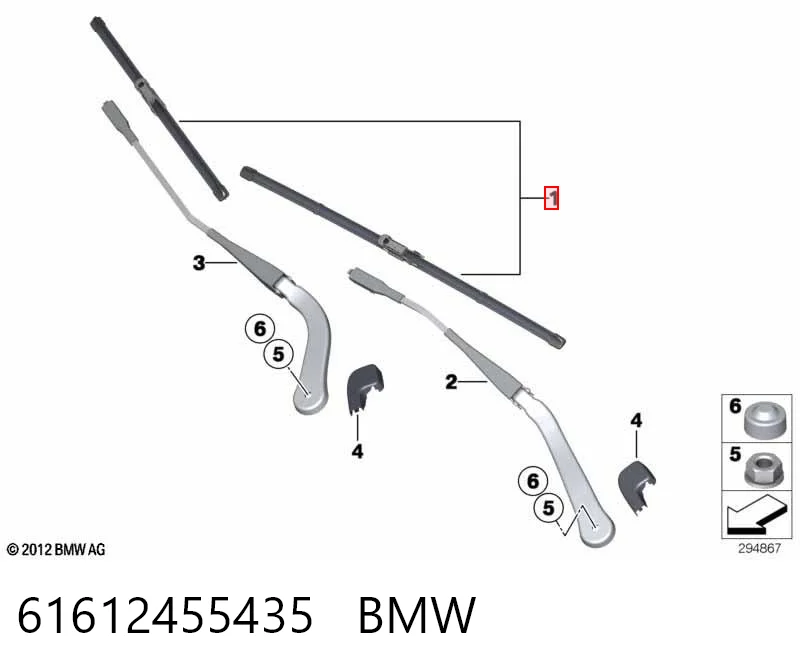 Дворники BMW 3 седан (E90) (2004 - 2013) цена, от 7.79 USD