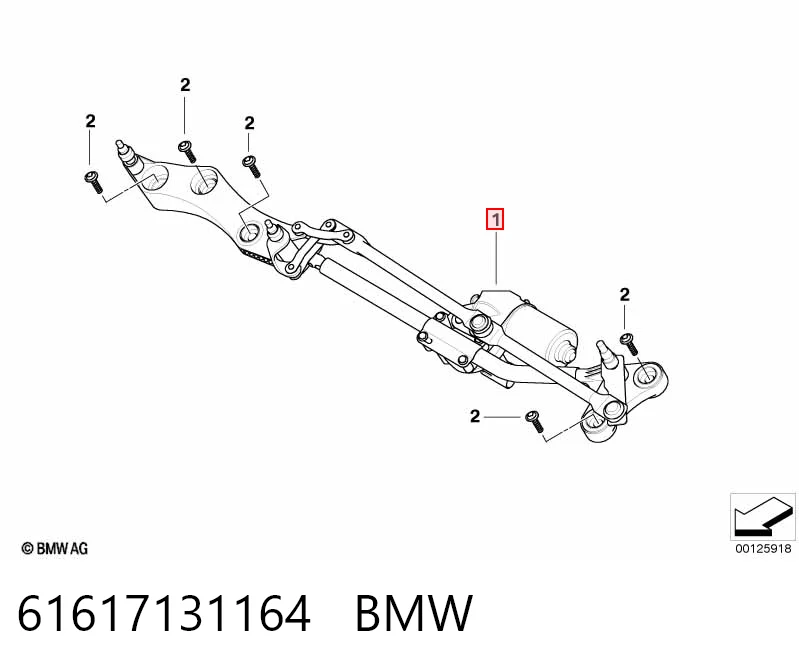 61617131164 BMW Трапеция стеклоочистителя