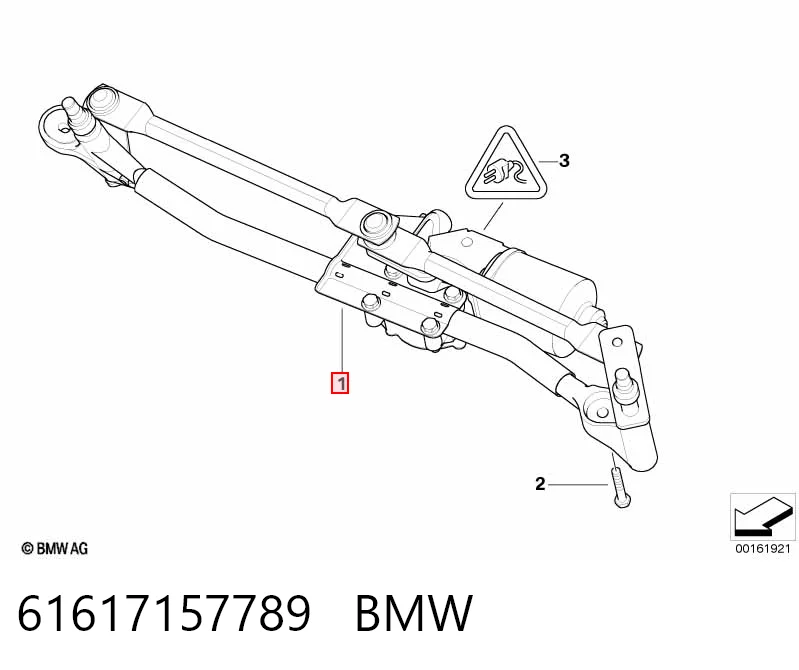 Трапеция стеклоочистителя на BMW 1  E81