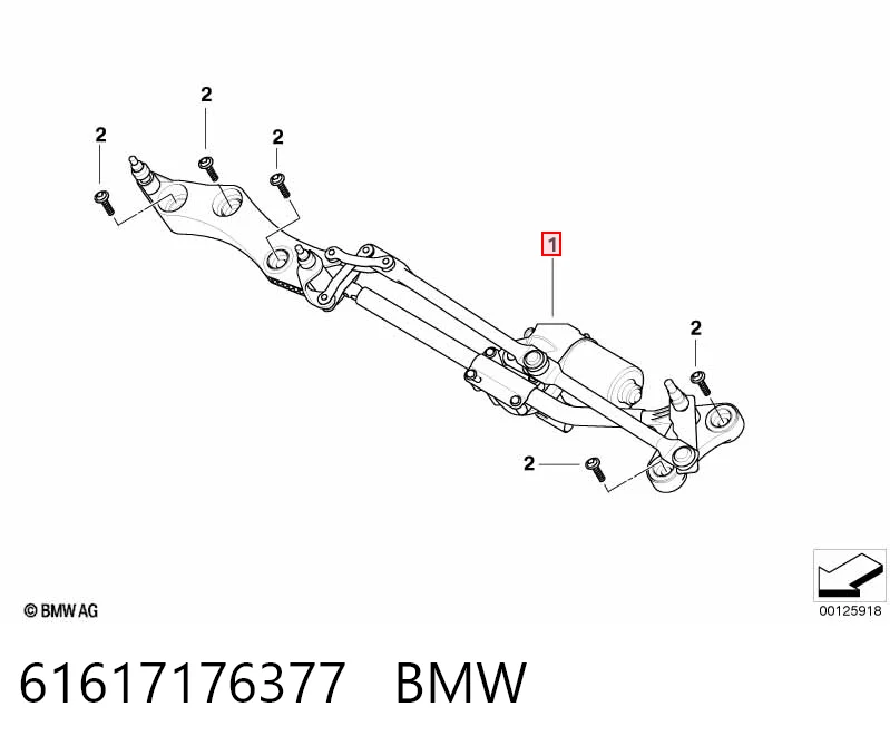 61617176377 BMW Трапеция стеклоочистителя