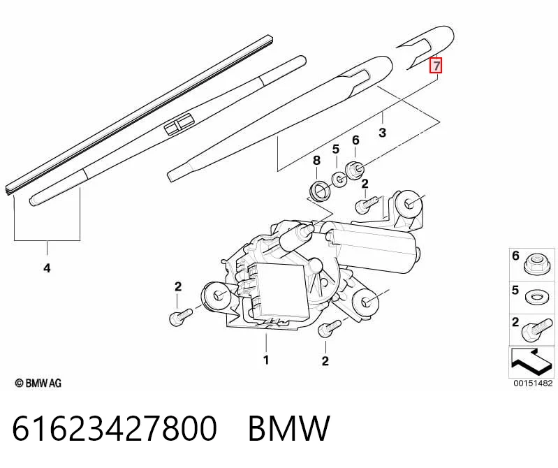 61623427800 BMW Заглушка гайки крепления поводка заднего дворника1
