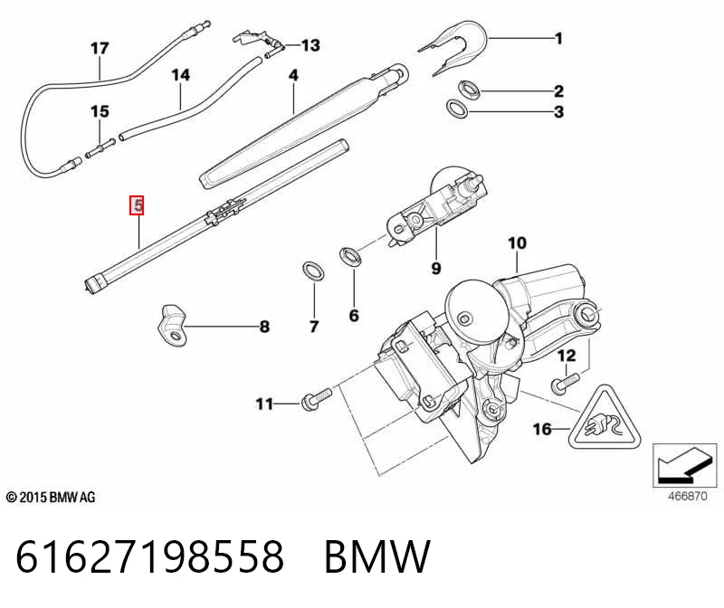 W1T099S Polcar Щетка заднего стеклоочистителя
