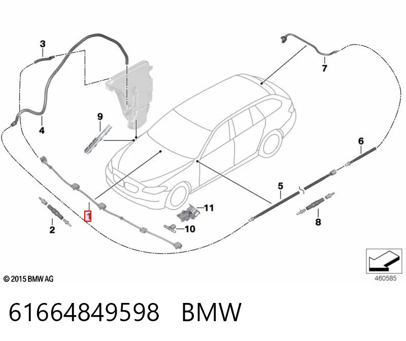 Форсунки стеклоомывателя BMW X5 внедорожник (E70) (2007 - 2013) цена, от 76.02 USD