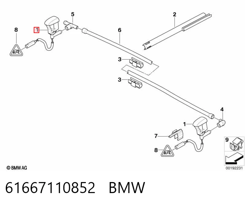 Форсунки стеклоомывателя BMW 1 хэтчбек (E81) (2006 - 2012) цена, от 5.84 USD