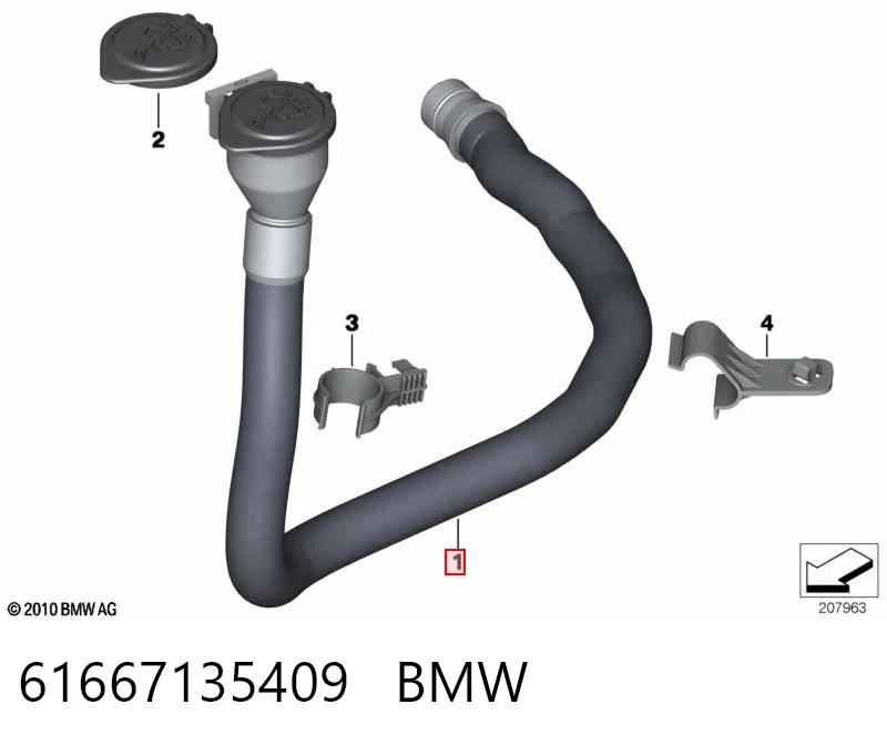 61667135409 BMW Горловина бачка омывателя