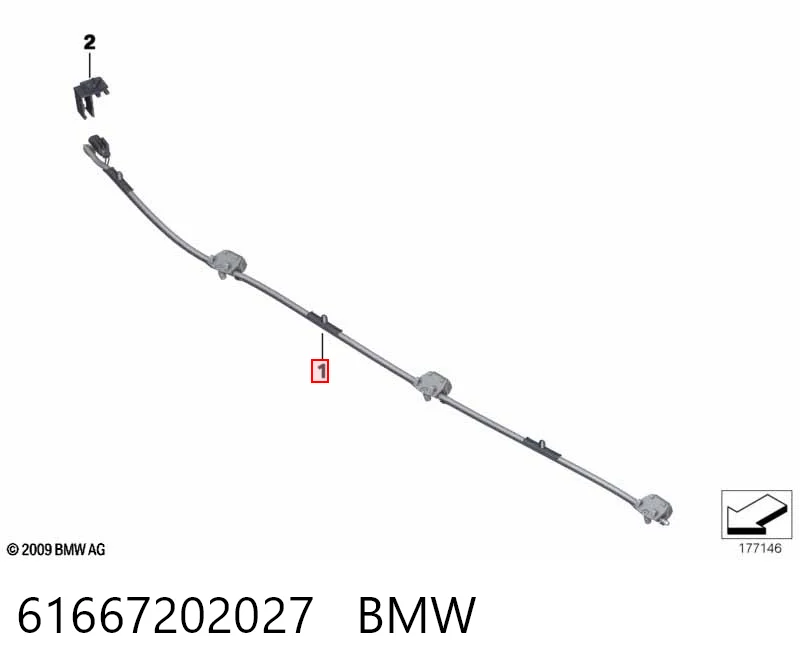 61667202027 BMW Веерная форсунка омывателя