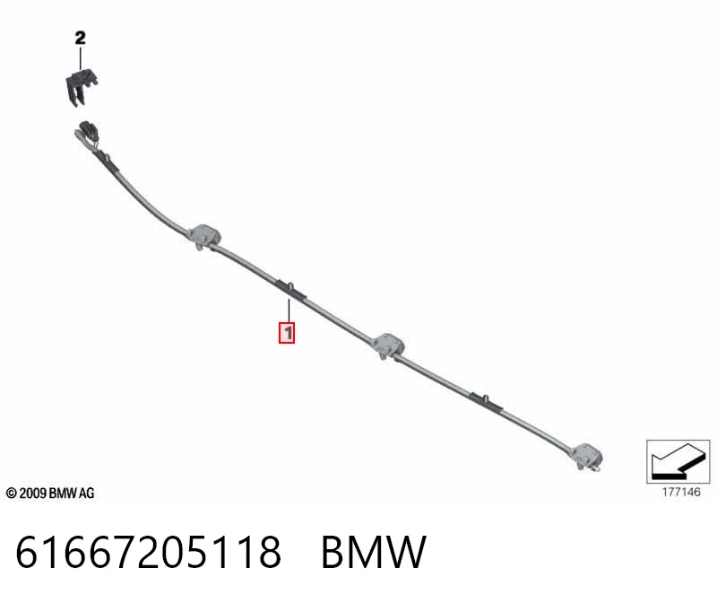 61667205118 BMW Веерная форсунка омывателя