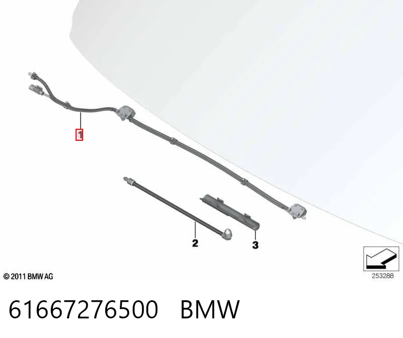 Форсунки стеклоомывателя BMW 3 седан (F30, F80) (2011 - 2018) цена, от 68.66 USD