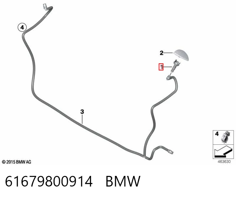 61679800914 BMW Держатель форсунки омывателя фары, подъемный цилиндр