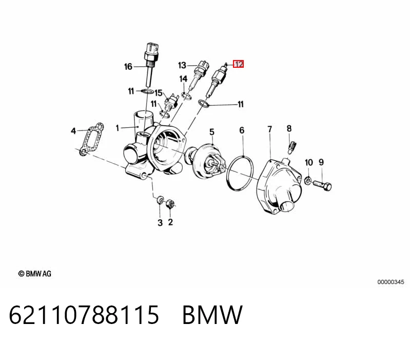 62110788115 BMW Термовыключатель