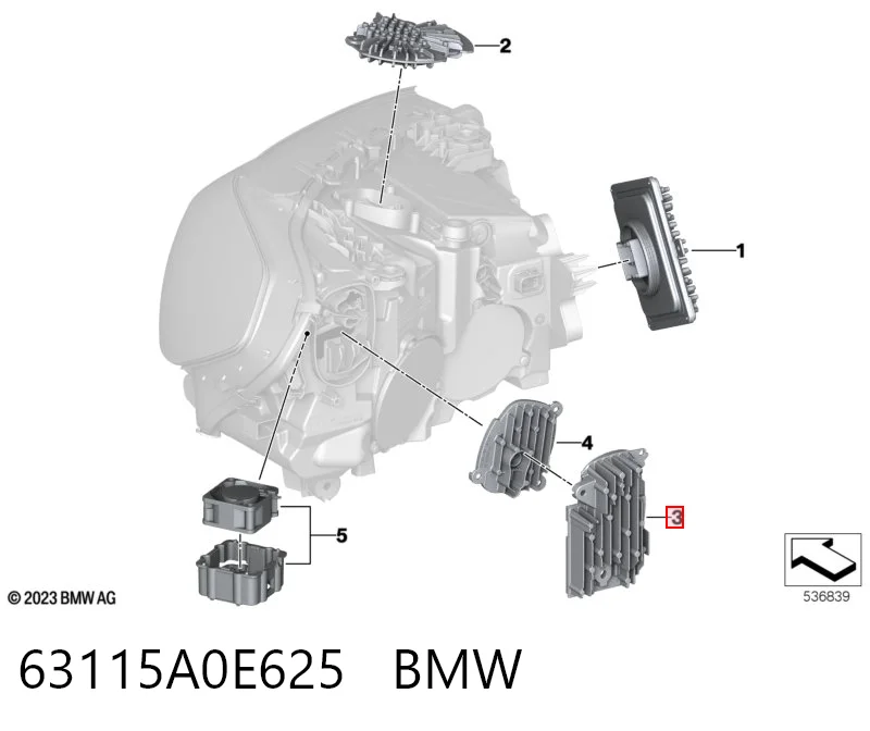 63115A0E625 BMW 