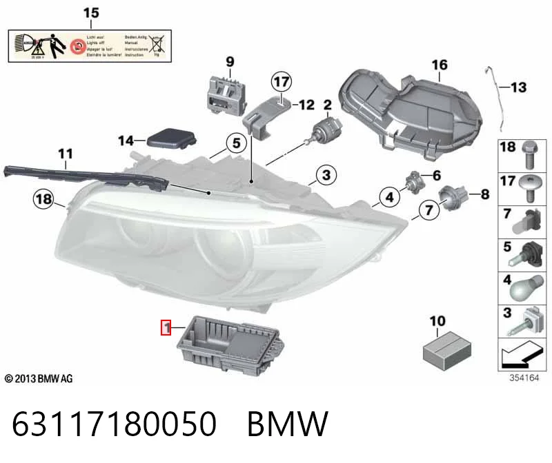 63117180050 BMW Модуль управления биксеноном