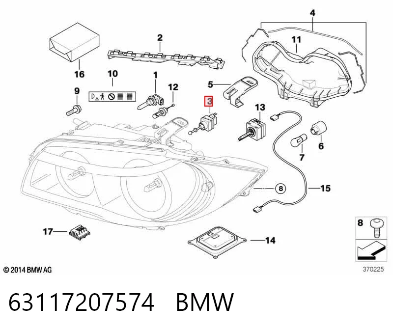 Автоматический корректор фар BMW 1 хэтчбек (E81) (2006 - 2012) цена, от 30.74 USD