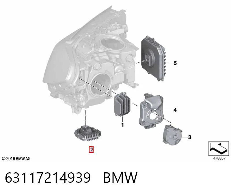 63117214939 BMW Блок упавления автосветом