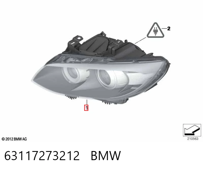 63117273212 BMW Фара передняя правая